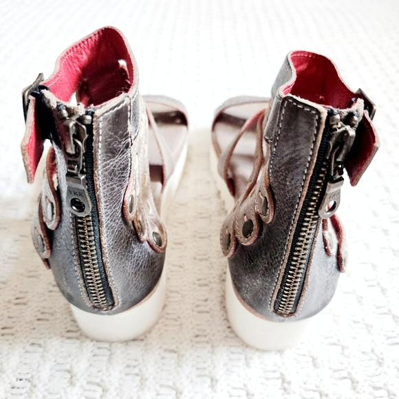 Bed Stu Artemia Leather Platform Sandals Open Toe Zipper Chunky Size 8.5 NWOB - Picture 8 of 16